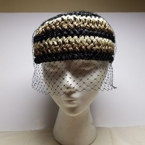 1950/1960s Vintage woven beanie with vail